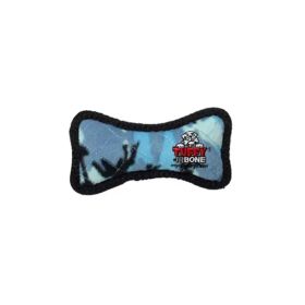 Tuffy Bone Dog Toy (Color: Blue & Camo - S)