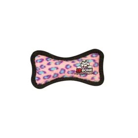 Tuffy Bone Dog Toy (Color: Pink & Spots - S)