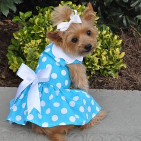 Blue Polka Dot Dress (size: SMALL)