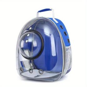 Pet Carrier Backpack, Space Capsule Bubble Cat Backpack Carrier, Waterproof Pet Backpack Outdoor Use (Color: BLUE)