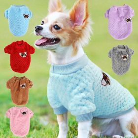 Pet Dog Clothes flannel Dog Winter clothe Puppy (Color: RED, size: M)