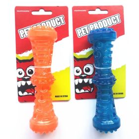 dog Squeak Toys Tpr sounder dog toy strong bite resistant dog bone molar dog toy Sounding Bone Toy (colour: orange, size: Large)