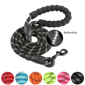 150cm Strong Dog Leash Pet Leashes Reflective Leash For Small Medium Large Dog Leash Drag Pull Tow Golden Retriever (Color: BLUE, size: 1.0cm 150cm)