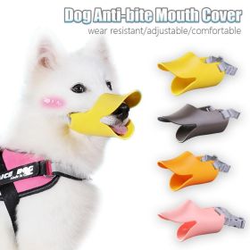 Adjustable Dogs Anti-bite Mouth Cover Muzzle Silicone Duck Mouth Mask For Dog Stop Barking Dog Pet Mouth Cover Pet Dog Supplies (Color: RED, size: L)