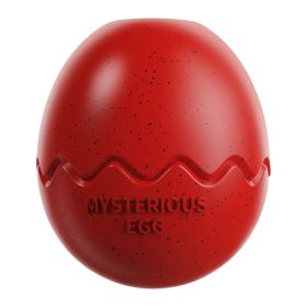 Large Dog Toy Dinosaur Eggs Fillable Slow Feeder Chew Interactive Toy Release Anxiety French Bulldog Labrador Pet Teeth Cleaning (Color: RED, Ships From: China)