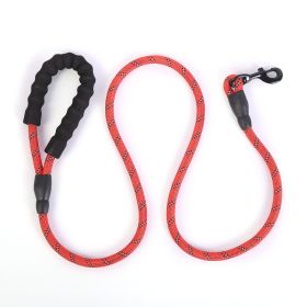 Strong Nylon Braided Dog Leash; Pet Training Running Rope; Pet Supplies Pet Leash (Color: RED, size: L)