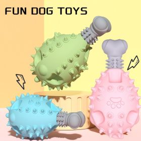 Dog Chew Toys Indestructible Dog Toys Chewers Durable Squeaky Teeth Grinder For Aggressive Chewers Chicken Leg Nylon Dog Toy Training Interactive And (Color: BLUE)