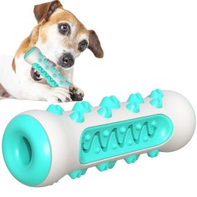Dog Squeaky Toys for Aggressive Chewers, Tough Toothbrush Dog Chew Toy, Nearly Indestructible Rubber Toys for Pet Training, Teeth Cleaning (Color: BLUE)