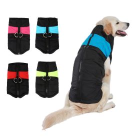Windproof Dog Winter Coat Waterproof Dog Jacket Warm Dog Vest Cold Weather Pet Apparel  for Small Medium Large Dogs (Color: BLUE, size: 3XL)