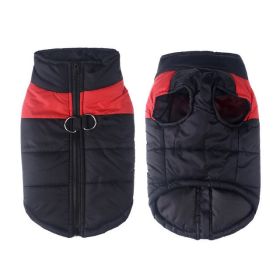 Windproof Dog Winter Coat Waterproof Dog Jacket Warm Dog Vest Cold Weather Pet Apparel  for Small Medium Large Dogs (Color: RED, size: XL)