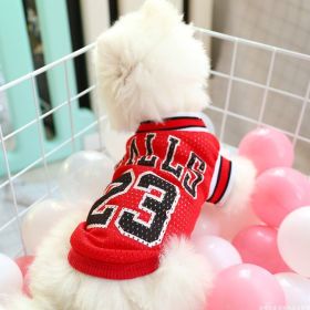 Dog Summer Clothes Teddy Vest Breathable (Color: RED, size: Number12)