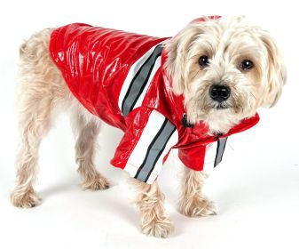 Reflecta-Glow Reflective Waterproof Adjustable Pvc Pet Raincoat (size: SMALL)