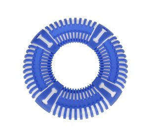 Pet Life Flex Bark Flexible Frisbee Extreme Outdoor Training Durable Fetch Dog Toy (Color: BLUE)
