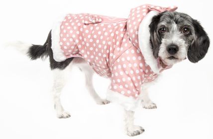 Polka-Dot Couture-Bow Pet Hoodie Sweater (size: Medium)