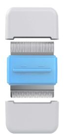 Pet Life 'Zipocket' 2-in-1 Underake and Stainless Steel Travel Grooming Pet Comb (Color: BLUE)