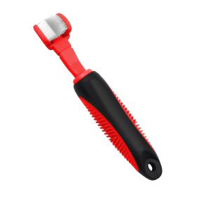 Pet Life 'Denta-Clean' Dual-Sided Action Bristle Pet Toothbrush (Color: RED)