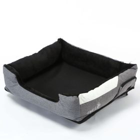 Pet Life "Dream Smart" Electronic Heating and Cooling Smart Pet Bed (Color: Grey, size: Large)