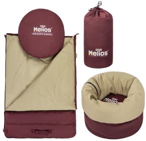 Dog Helios 'Switch-Back' 2-in-1 Convertable Travel Dog Mat and Rounded Camping Bed (Color: RED)