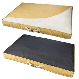 Dog Helios 'Immortal-Trek' Waterproof Rectangular Travel Dog Bed (Color: Yellow, size: Large)