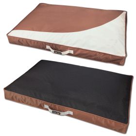 Dog Helios 'Immortal-Trek' Waterproof Rectangular Travel Dog Bed (Color: brown, size: SMALL)
