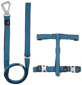 Pet Life 'Escapade' Outdoor Series 2-in-1 Convertible Dog Leash and Harness (Color: BLUE, size: SMALL)