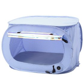 Pet Life "Enterlude" Electronic Heating Lightweight and Collapsible Pet Tent (Color: BLUE)