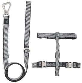 Pet Life 'Escapade' Outdoor Series 2-in-1 Convertible Dog Leash and Harness (Color: Grey, size: Medium)