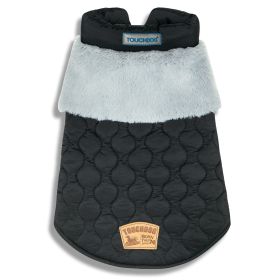 Touchdog 'Furrost-Bite' Fur and Fleece Fashion Dog Jacket (Color: Black, size: SMALL)