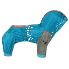 Dog Helios 'Vortex' Full Bodied Waterproof Windbreaker Dog Jacket (Color: BLUE, size: X-Large)