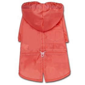 Touchdog Split-Vent Designer Waterproof Dog Raincoat (Color: RED, size: X-Large)