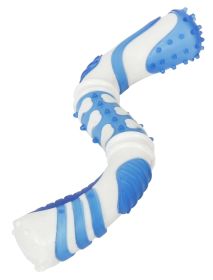 Pet Life 'Denta-Twist' TPR Durable Dental Chew Toy (Color: BLUE)