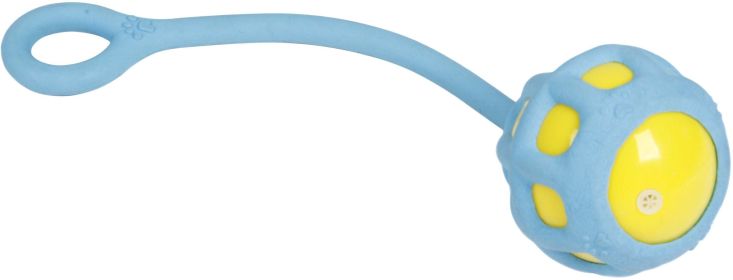 Pet Life 'Tug-O-Warp' Fetching Tugging and Chew Squeaking TPR Dog Toy (Color: BLUE)