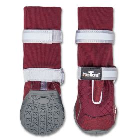 Dog Helios 'Traverse' Premium Grip High-Ankle Outdoor Dog Boots (Color: RED, size: Large)