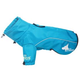 Dog Helios Extreme Softshell Performance Fleece Dog Coat (Color: BLUE, size: Large)