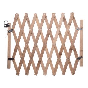Folding Pet Barrier Fence Cat Dog Gate Bamboo Pet Fence Retractable Cat Dog Puppy Sliding Door Safety Gate Pet Isolation Fence (Color: height 48cm)