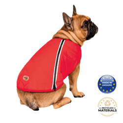 Waterproof Dog Vest with Reflective Zipper (Color: RED, size: XS-2)