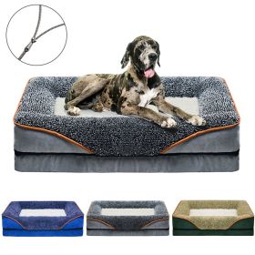 Removable And Washable Pet Dog Sofa And Dog Bed, Dog Nest,  Pet Bed Sofa, Comfortable And Soft, Cat Sofa Bed With Raised Edges To Protect The Neck (Color: gray, size: XL ( 47.24 * 31.5 * 6.3 in ))