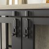 Modern Double-Door Kennel Dog Crate/House Furniture with Lift Panel & Removable Tray – For Dogs Up to 60 lbs
