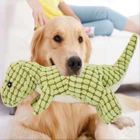 Stuffed Dinosaur Dog Toy (Color: Green, size: 9.84 inch)