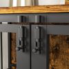 Modern Double-Door Kennel Dog Crate/House Furniture with Lift Panel & Removable Tray – For Dogs Up to 60 lbs