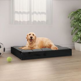 Solid Pine Dog Bed Frame (Choices: Black - Lg)