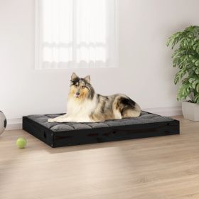 Solid Pine Dog Bed Frame (Choices: Black - XL)