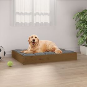 Solid Pine Dog Bed Frame (Choices: Brown - Lg)