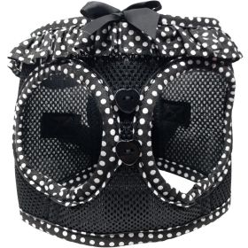 American River, Choke Free Dog Harness (Color: Black and White Polka Dot Ruffle, size: 2X/3X-Large)
