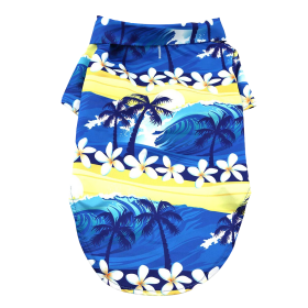 Hawaiian Camp Shirt - Multiple Designs (Color: Catching Waves, size: Large)