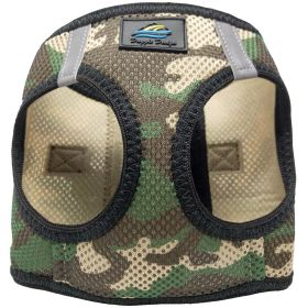 American River, Choke Free Dog Harness (Color: Green Camo, size: Medium)