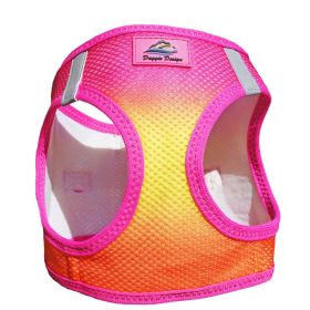 American River, Choke Free Dog Harness (Color: Raspberry Pink and Orange, size: Medium)