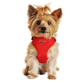 Wrap and Snap Choke Free Dog Harness (Color: Flame Red, size: Large)