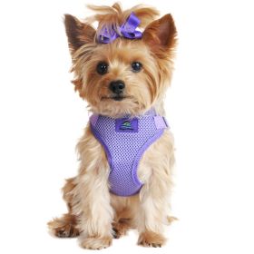 Wrap and Snap Choke Free Dog Harness (Color: Paisley Purple, size: Large)