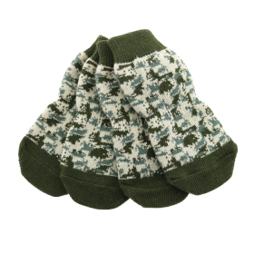 Non-Skid Dog Socks (Color: Camo, size: Large)